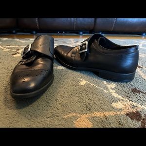 Bruno Magli Mail Monk Strap Shoe Black Mens Size 9.5